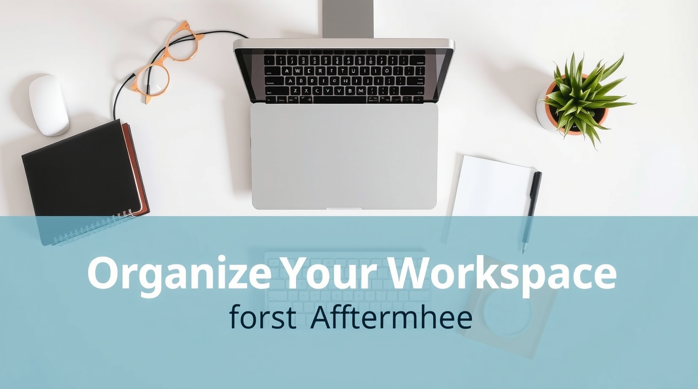 how to organize a small desk at home